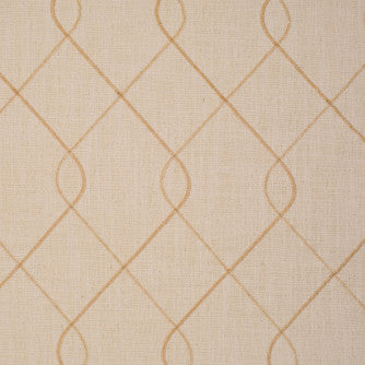 #40 INFO Neutral Linen Embroidered Roman Shade