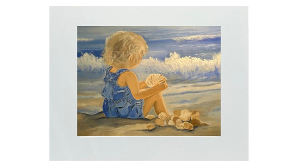 PRINT #995 Toddler with Seashells