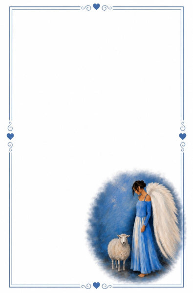 Designer Stationery - Angel with Sheep