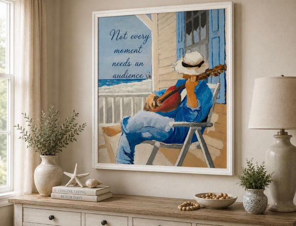 Framed Print 11" X 14" - Chilling at the Beach -  (Healing Art)