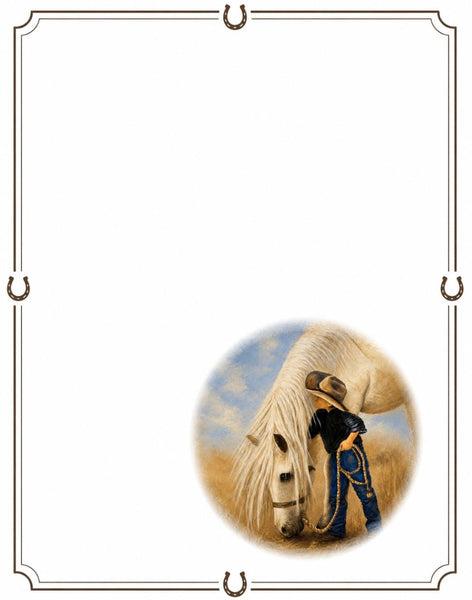 Designer Stationery  - Little Cowboy with His Horse