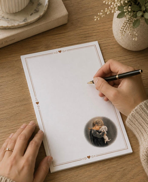 Designer Stationery  - Little Girl with Puppy