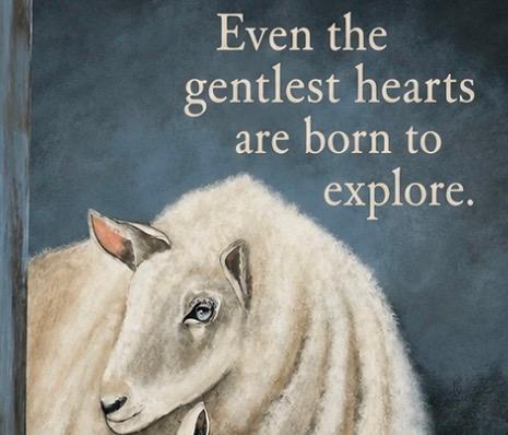 Canvas Print 11" X 14" - Mother Sheep and Lamb (Healing Art)