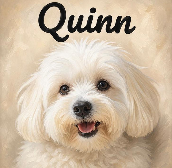 Small Painting of Pets with Easel