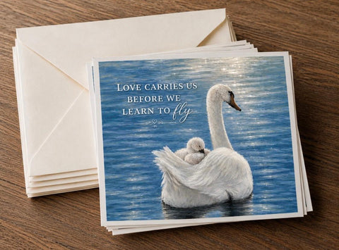 Swan Notecards