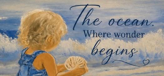 Framed Print 11" X 14"  - Toddler at the Beach Wall Art (Healing Art)