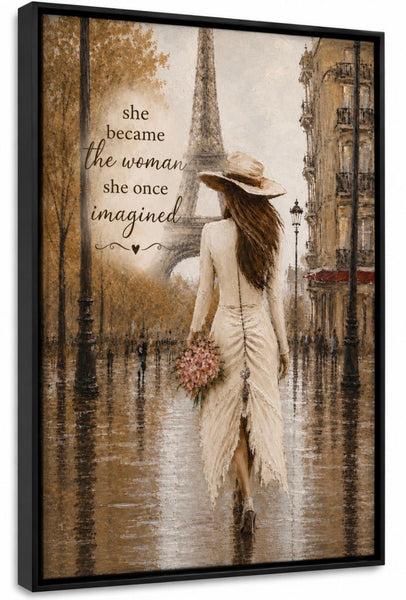 5' X 7" Framed Art - Walking in Paris (Copy)