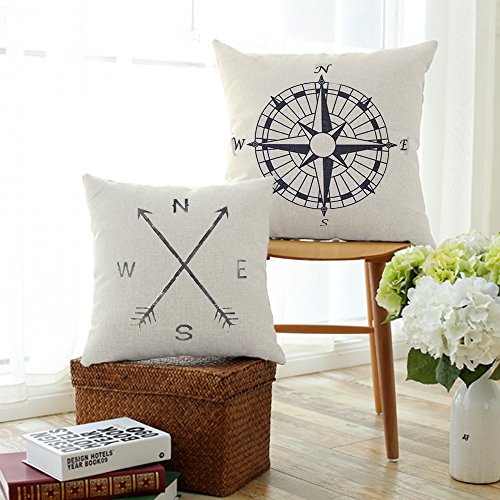 Pack of 2 Decorative Throw Pillow Covers 18 x 18 Cushion Cover for Home Décor