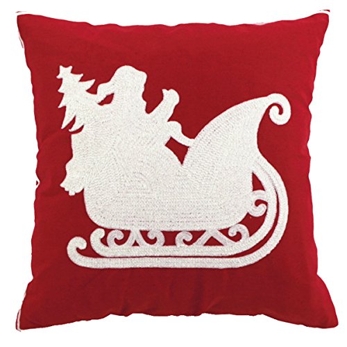 Sykting Embroidery Throw Pillow Case 18x18 Christmas Pillow Cover set of 4 Pillow Cases Home Car Decorative