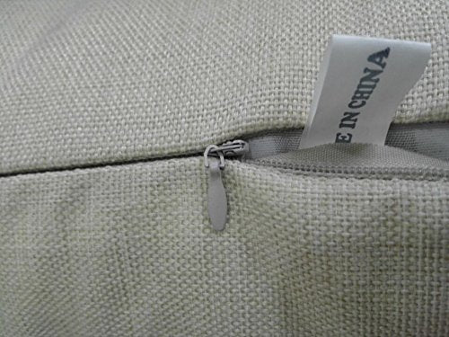 Miracle Dec Nautical Compass Pattern Linen Polyester Square Sofa Throw Pillow Covers (18"x18", Red&Navy)