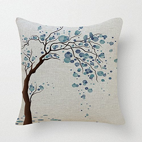 Lyn Cotton Linen Square Throw Pillow Case Decorative Cushion Cover Pillowcase for Sofa 18 "X 18 " Lyn-82 (7)