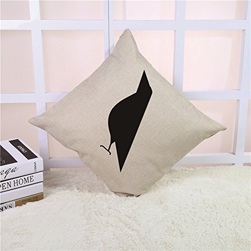 Throw Pillow Covers Cotton Linen Sofa Cushions Case Standard 18 x 18 for Couch Set of 4