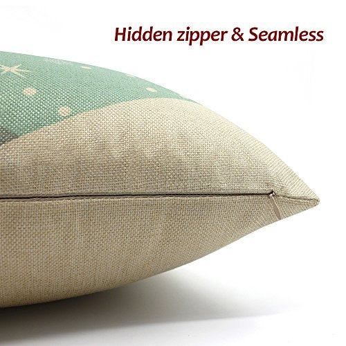 6 Packs Chirstmas Pillows Covers 18 X 18 Christmas Décor Pillow Covers Christmas Decorative Throw Pillow Case Sofa Home Décor