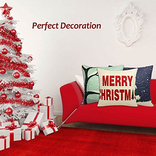 6 Packs Chirstmas Pillows Covers 18 X 18 Christmas Décor Pillow Covers Christmas Decorative Throw Pillow Case Sofa Home Décor
