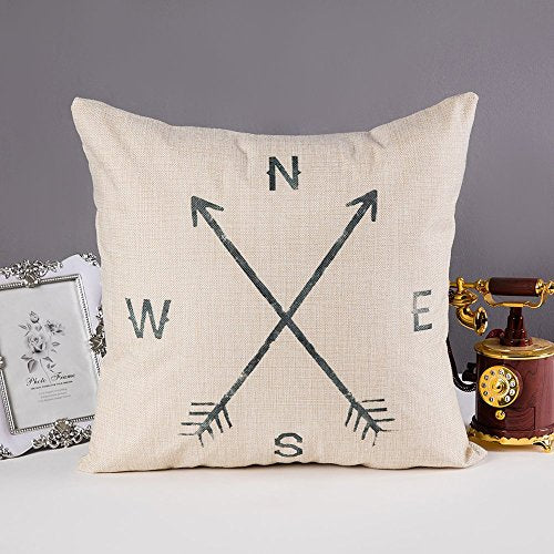 Decorative Throw Pillow Covers Set of 4 Cotton Linen Cushion Covers 18 x 18 inch