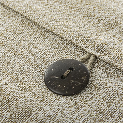 Set of 2 Phantoscope Button Beige Linen Decorative Throw Pillow Case Cushion Cover 18 "X18 " --New!!