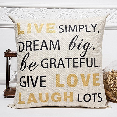 Decorative Throw Pillow Covers Set of 4 Cotton Linen Cushion Covers 18 x 18 inch