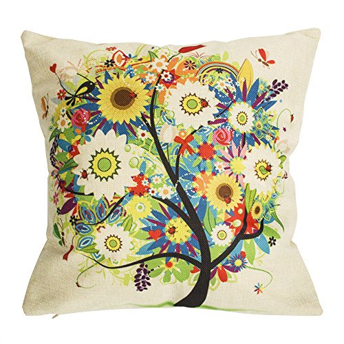 Under the Tree Throw Pillow Covers Decorative Pillowcases 18x18inch (4 pieces set)