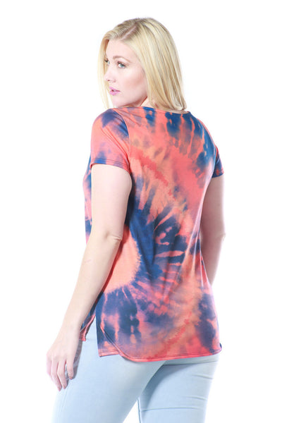 #7036WFC    PLUS Orange Purple Top