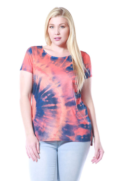 #7036WFC    PLUS Orange Purple Top