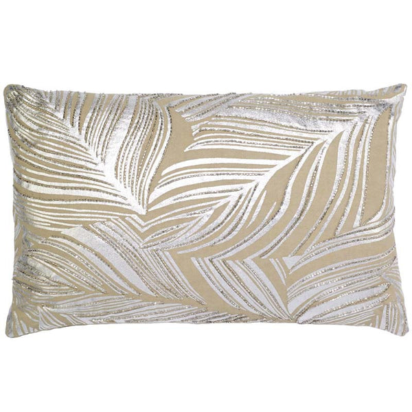 #C1014 Silver Leaf PILLOW 12 x 20