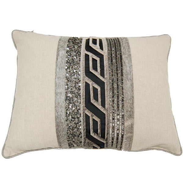 #C866 Sequin Leather PILLOW 14 x 20