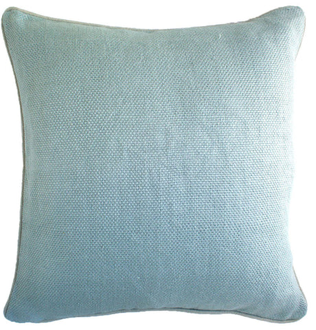 #C898 Ice Blue Basket Weave PILLOW 22 x 22