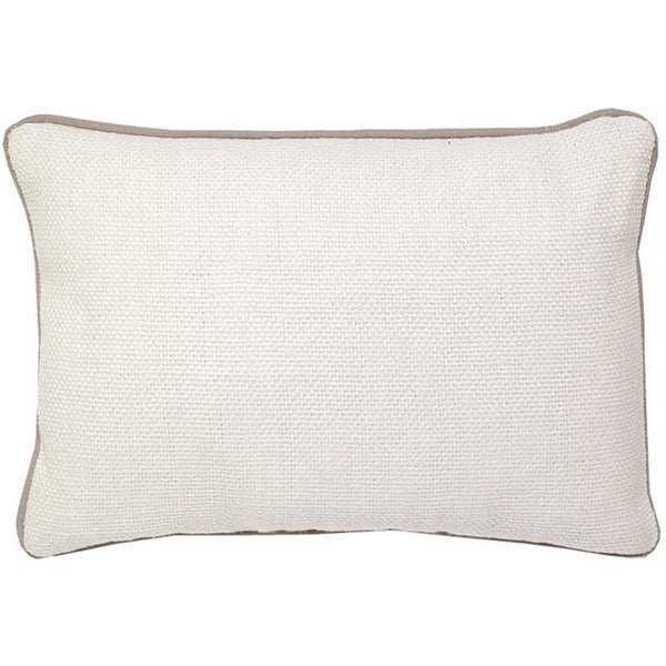#C917 White Basket Weave PILLOW 14 x 20