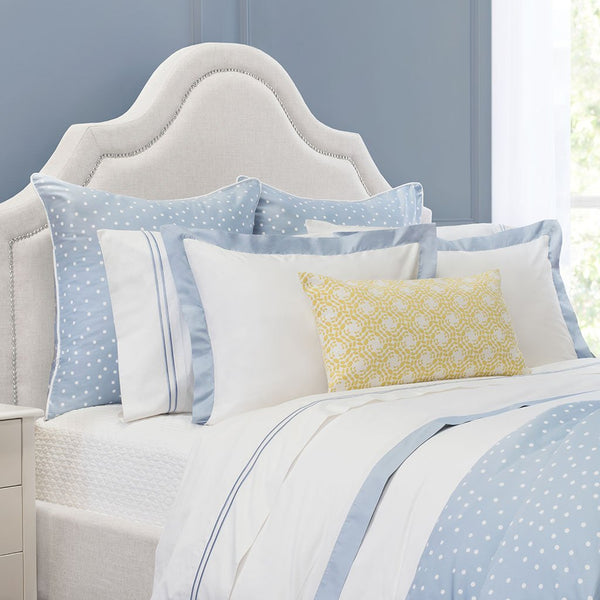 #FB1a French Blue Linden Borders DUVET Cover Only