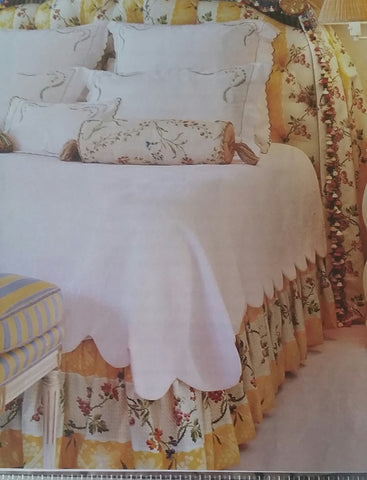 Bed Skirt Gathered, UNLINED (Group A Fabrics) #701  YOU PAY 1/2 DOWN