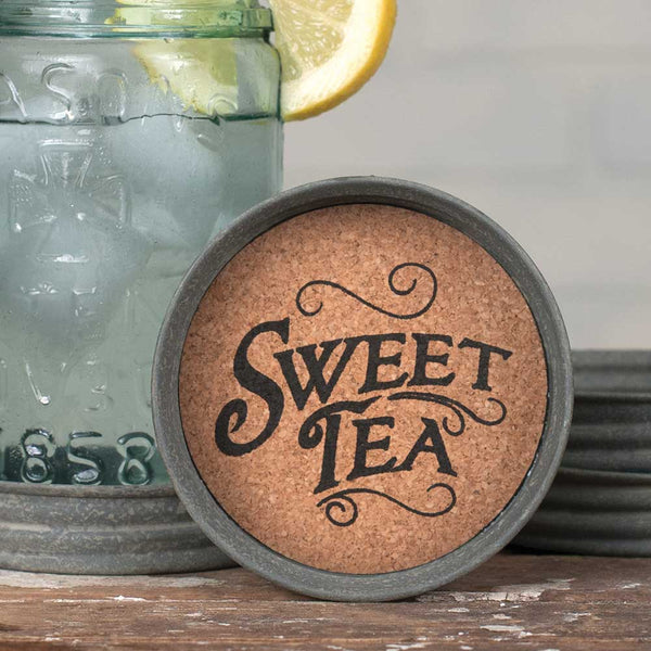 Mason Jar Lid Coaster - Sweet Tea (4)