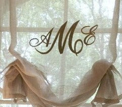 Monogrammed Stationary Sheer Roman #119