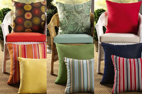 #Sun9113 Outdoor Cushions  Recovered 19" X 19" X 3"