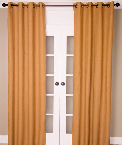 #P171 Mustard Burlap Curtain (Use Discount Code) Pay 1/2 Down