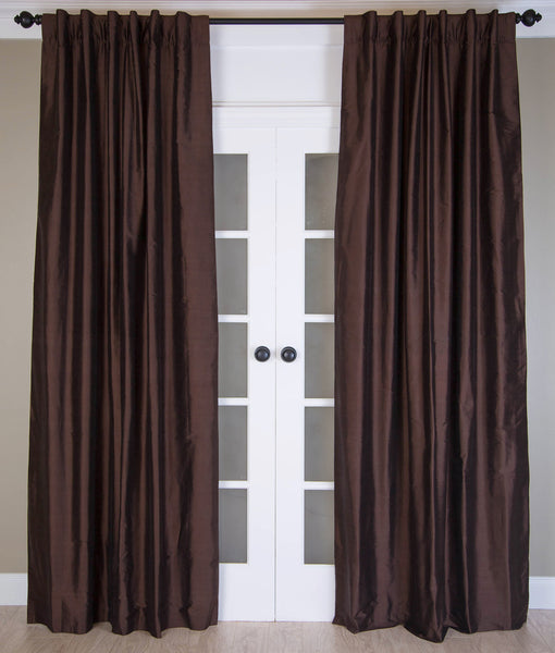 #4P305 Brown SILK Curtain