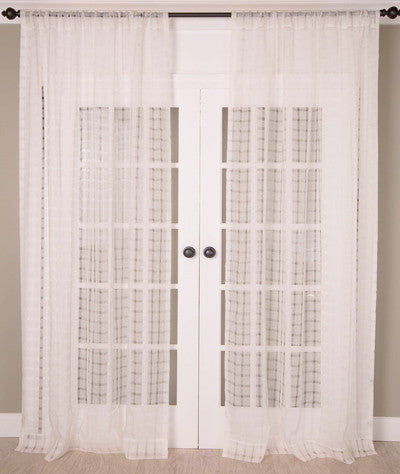 #P5502 White Linen Sheer Curtain (Use Discount Code)