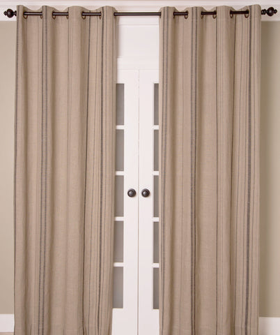 #P5507 Linen Stripes Curtain (Use Discount Code) Pay 1/2 Down