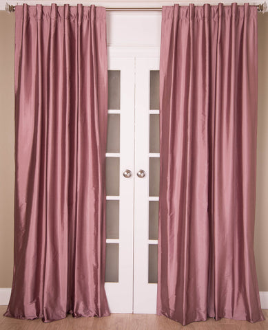 #6P550 Rosewood Colored Faux Silk Curtain (Use Discount Code)