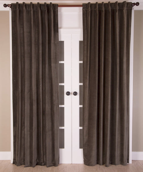 #P550 Charcoal Faux Silk Curtain (Use Discount Code)