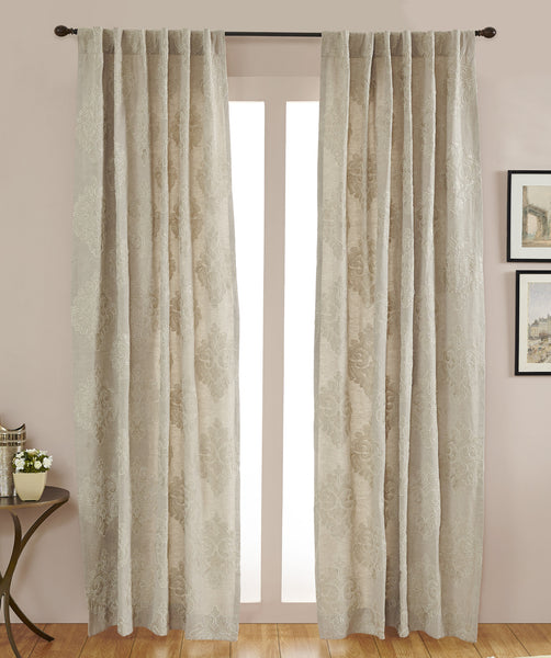 #P5534 Natural Empress Damask Curtain (Use Discount Code) Pay 1/2 Down
