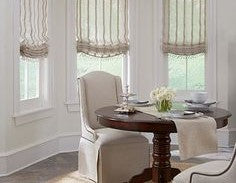 Roman Shade #097 (French "Grain Sack" Relaxed, Lined)