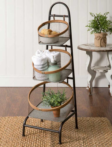Three Basket Floor Display