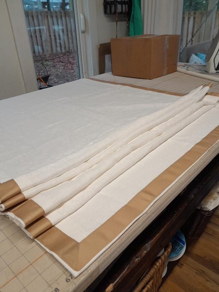 Abandoned Roman Shade #600 Light-Weight Linen (Ribbon & Unlined)