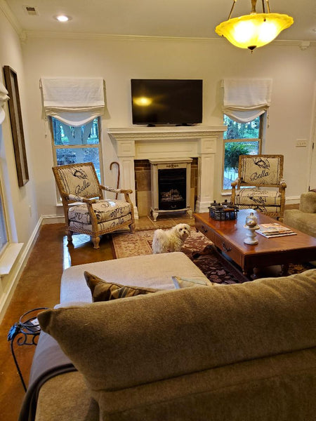 Roman Shade #077  (Light & Airy Linen EXCEL Relaxed, Unlined)