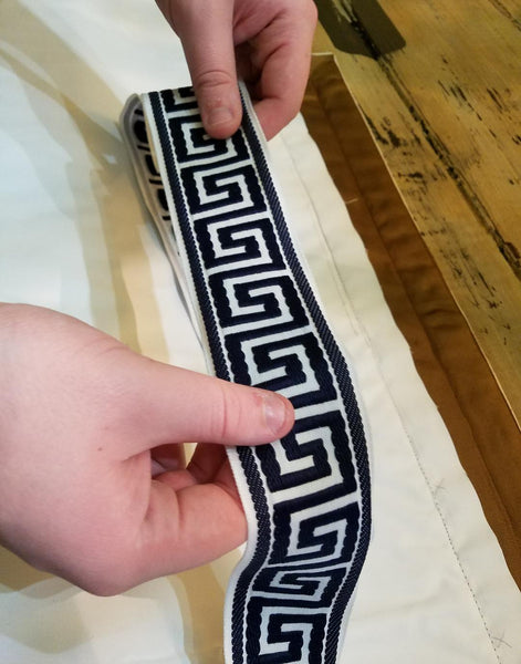 $218.00 Roman Shade with Fabulous Grecian Trims #5P123