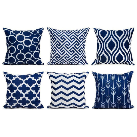 TP12  Navy Throw Pillows Group