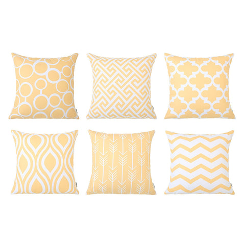 TP17 Yellow Throw Pillows Group