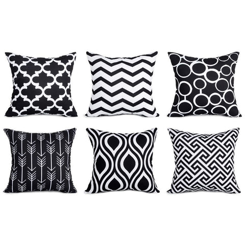 TP10  Black Throw Pillows Group